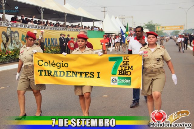 7 DE SETEMBRO: Confira o desfile cívico do Colégio Tiradentes da Polícia Militar - RO Unidade 1