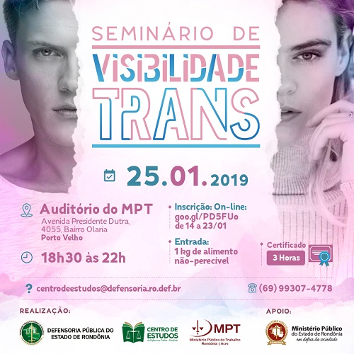 EVENTO: Defensoria Pública realiza Seminário de Visibilidade Trans