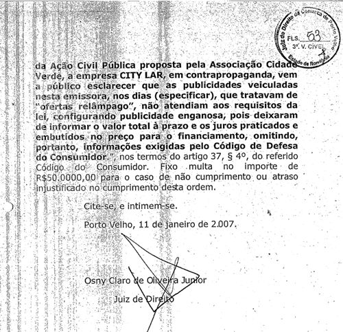 Advogado afirma que City Lar descumpre ordem judicial