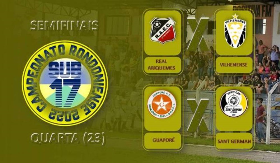 JOGOS DE VOLTA: Semifinais do Campeonato Rondoniense Sub-17 serão na quarta-feira (23)