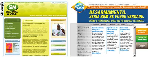 Referendo já conta com sites na disputa pelo voto