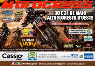 LIMERO: Alta Floresta D'Oeste sedia 3ª etapa do Estadual de Motocross neste fim de semana