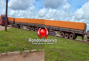 BR-364: Carreta desgovernada atravessa canteiro e atinge motociclista perto do Atacadão