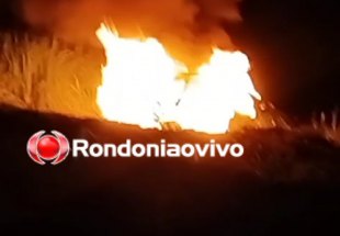 VÍDEO: Mulher perde controle da direção e carro pega fogo na BR-364