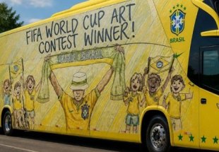 ARTE JUVENIL: Brasileiro de 12 anos tem desenho escolhido para ônibus da Seleção na Copa