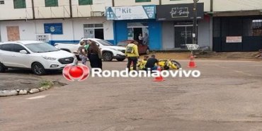 ACIDENTE: Mototaxista fica ferido após colisão com carro em Porto Velho 