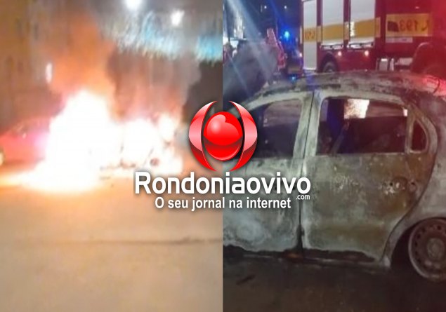 VÍDEO: Criminosos incendeiam carro no condomínio Orgulho do Madeira