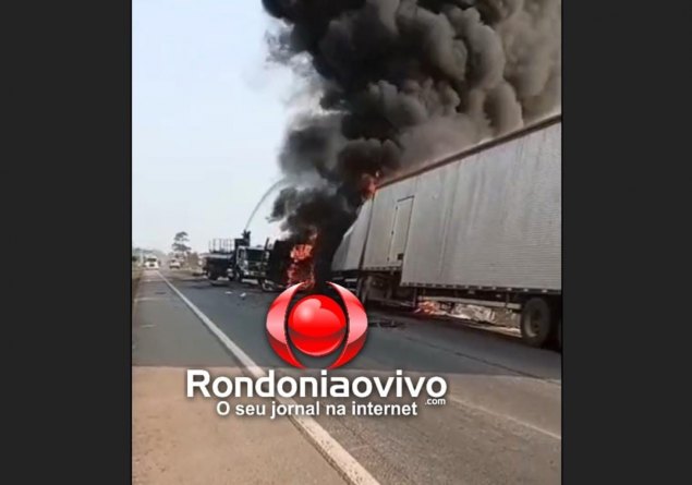 VÍDEO: PRF confirma dois óbitos em grave acidente com colisão frontal e incêndio na BR-364