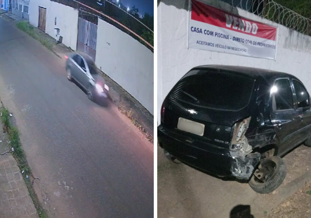 BATEU E CORREU: Motorista colide com carro estacionado e foge; veja vídeo