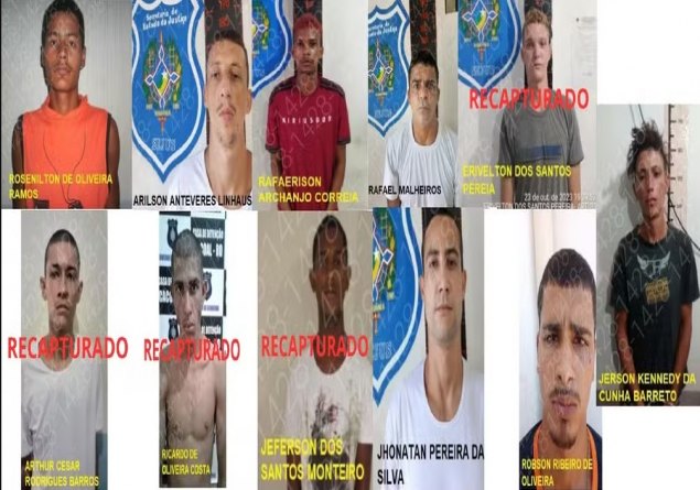 BUSCA: Sejus divulga identidade de fugitivos de cadeia em Pimenta Bueno