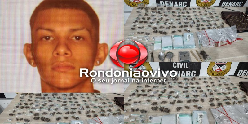SEGUNDA VEZ: Denarc prende traficante com mais de 110 porções de skunk e haxixe na capital