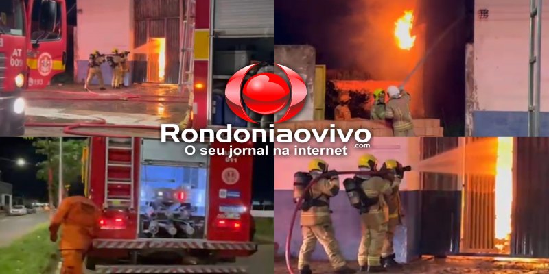 VÍDEO: Incêndio destrói galpão com veículos na Avenida Guaporé
