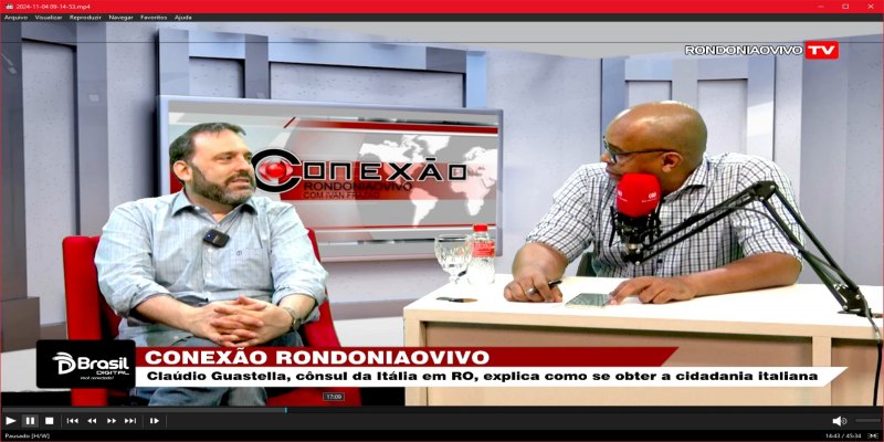 CONEXÃO RONDONIAOVIVO: Claúdio Guastella, cônsul da Itália em RO, explica sobre cidadania italiana