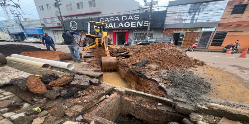 INFRAESTRUTURA: Prefeitura realiza troca de manilhas e reforça drenagem na Sete de Setembro
