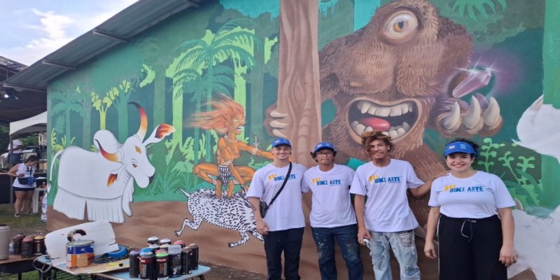 SERES ENCANTADOS: Personagens do folclore regional ganham vida em mural coletivo na Zona Leste