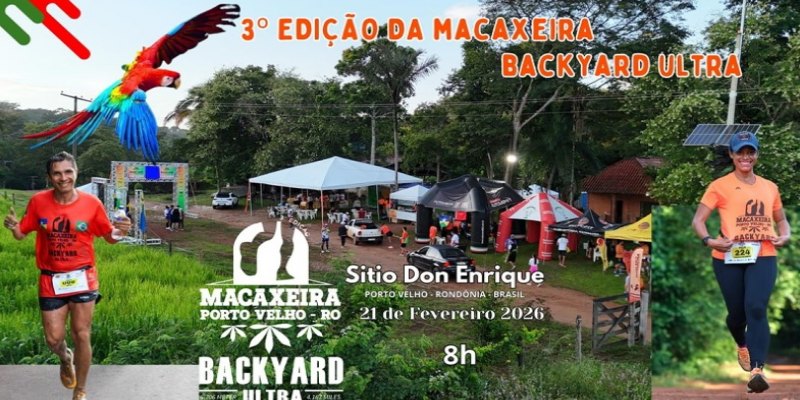 ULTRAMARATONA: ‘3ª Macaxeira Backyard Ultra Porto Velho’ está com inscrições abertas