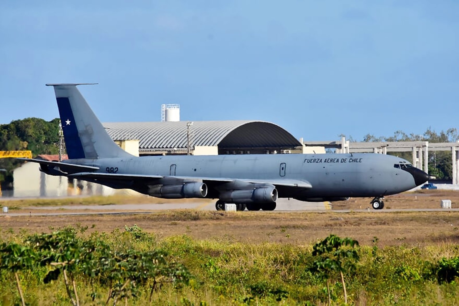 Força Aérea Chilena também participa dos exercícios — Foto: Pedro Vitorino